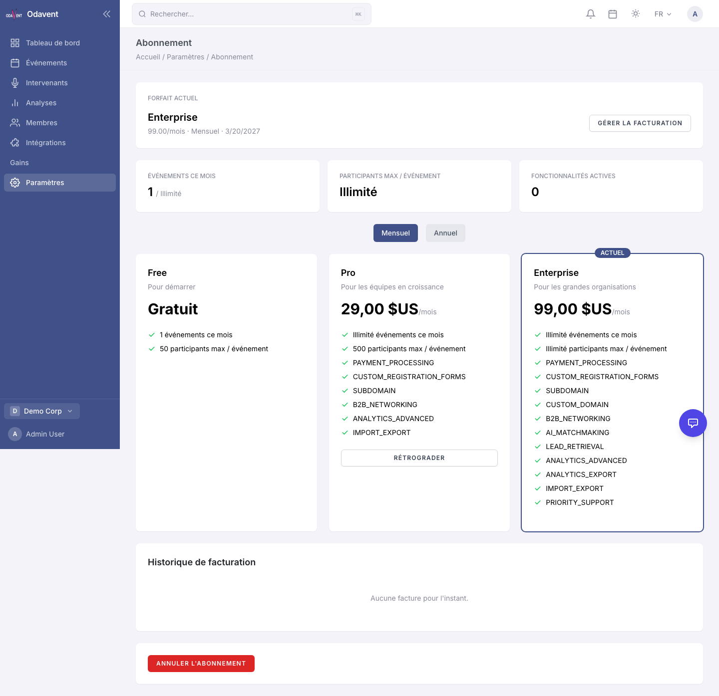 Payments settings page with Stripe and Paystack connection options